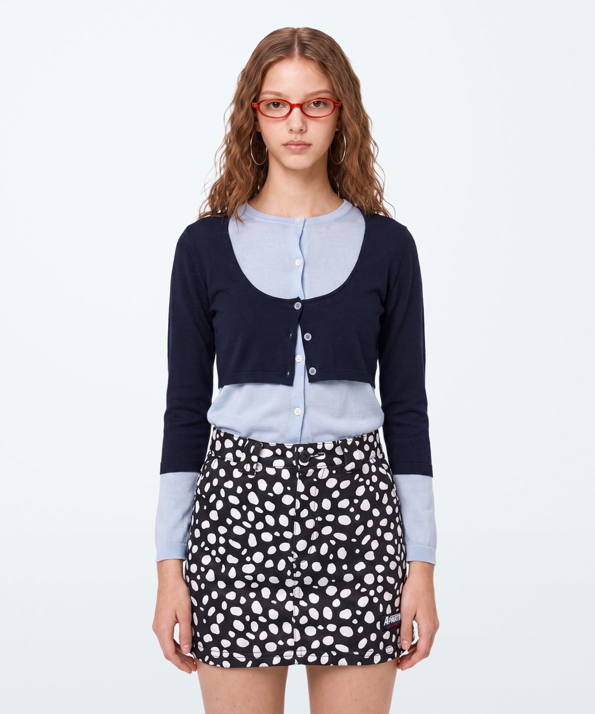아파트먼트(APARTMENT) (W) DALMATIAN 101 SKIRT - BLACK