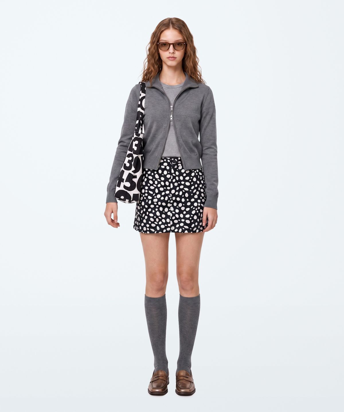 아파트먼트(APARTMENT) (W) DALMATIAN 101 SKIRT - BLACK