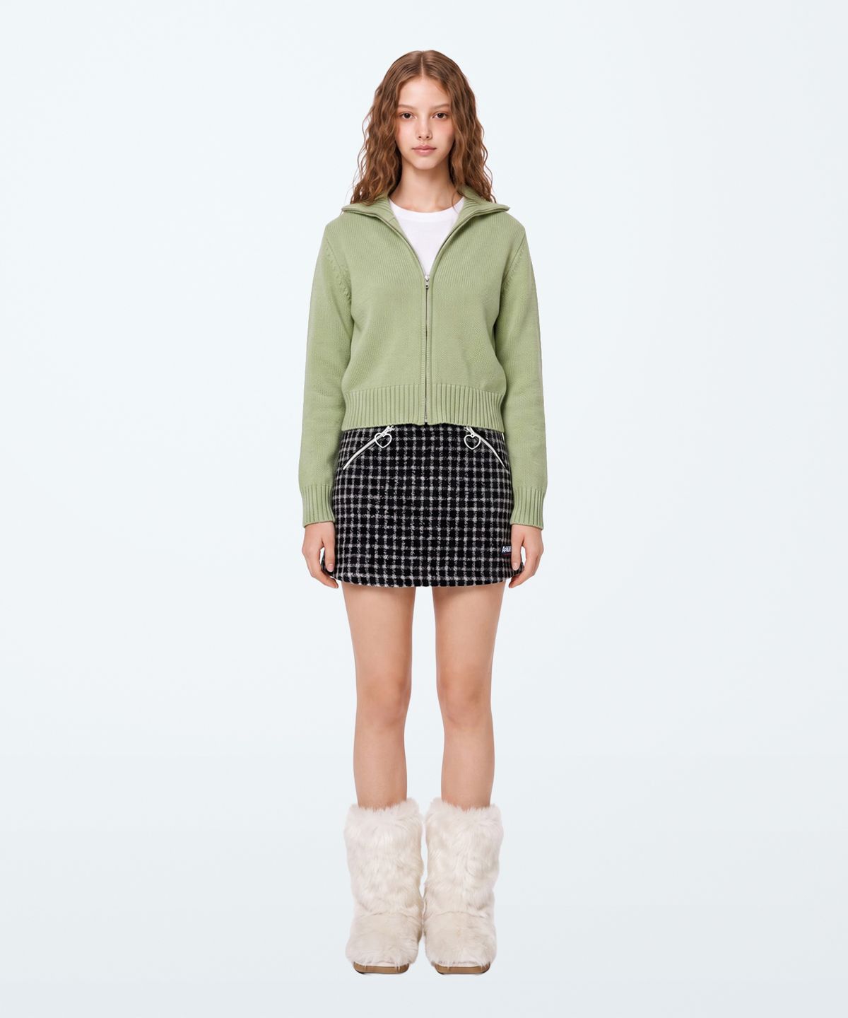 아파트먼트(APARTMENT) (W) DUUAL SKIRT - BLACK
