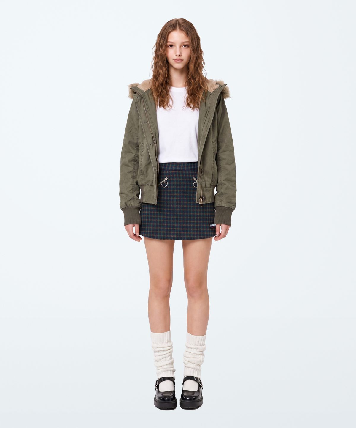 아파트먼트(APARTMENT) (W) DUUAL SKIRT - GREEN