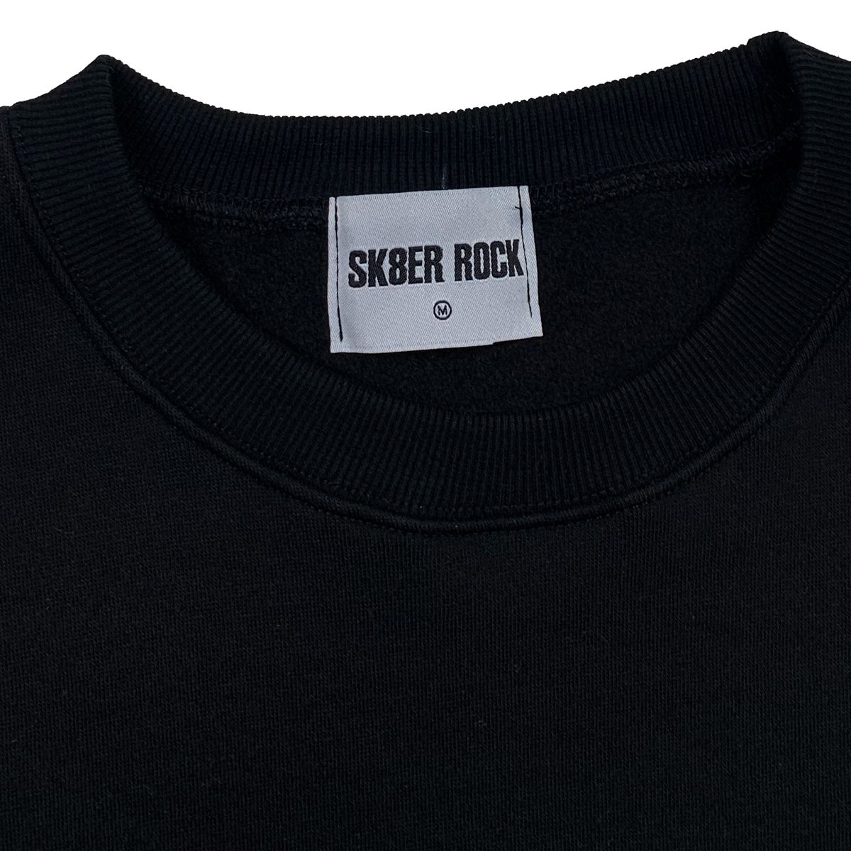 스케이터락(SK8ER ROCK) [기모]스모킹 스컬 스웨트 셔츠 블랙