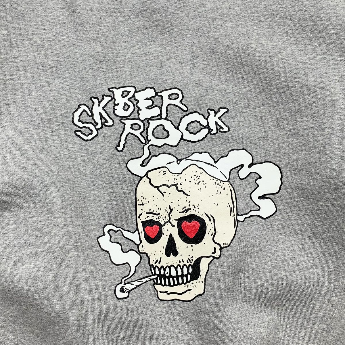 스케이터락(SK8ER ROCK) [기모]스모킹 스컬 스웨트 셔츠 그레이