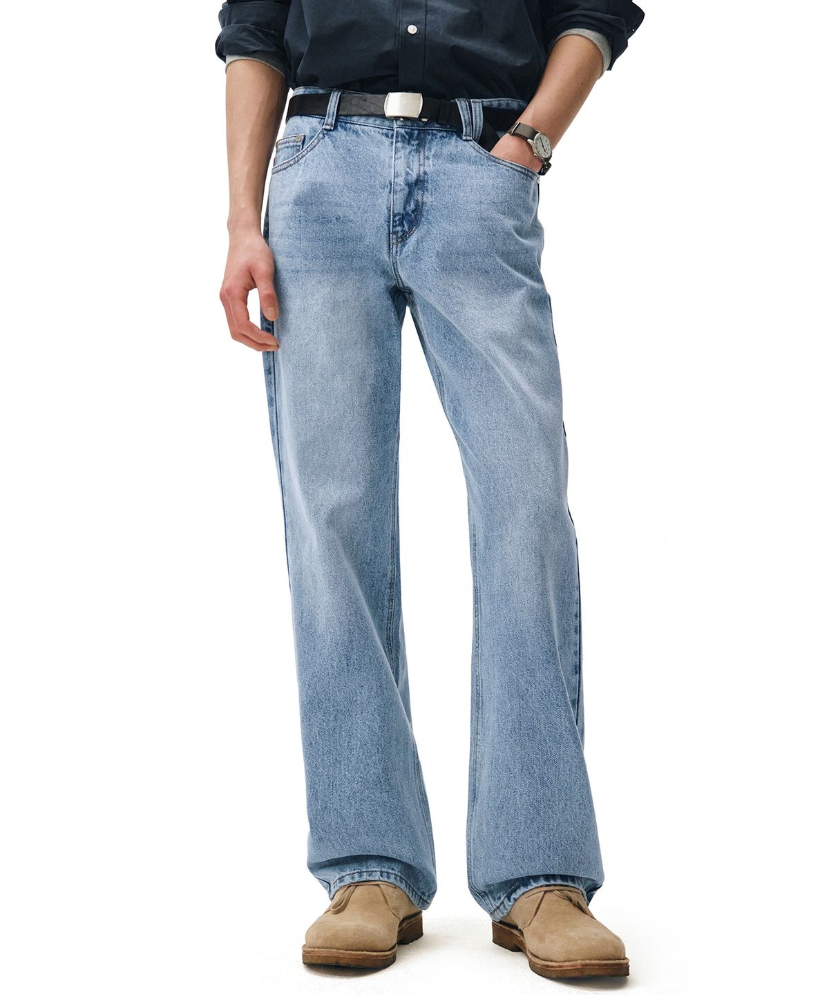 데케트(DECET) Dawn Semi Wide Jeans DCPT002LightBlue