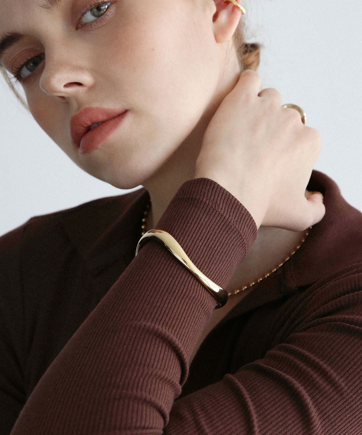 레이지던(LAZYDAWN) wave bold bangle B032