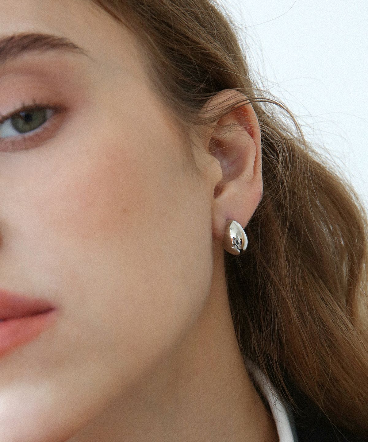 레이지던(LAZYDAWN) simple bold ring earring E039