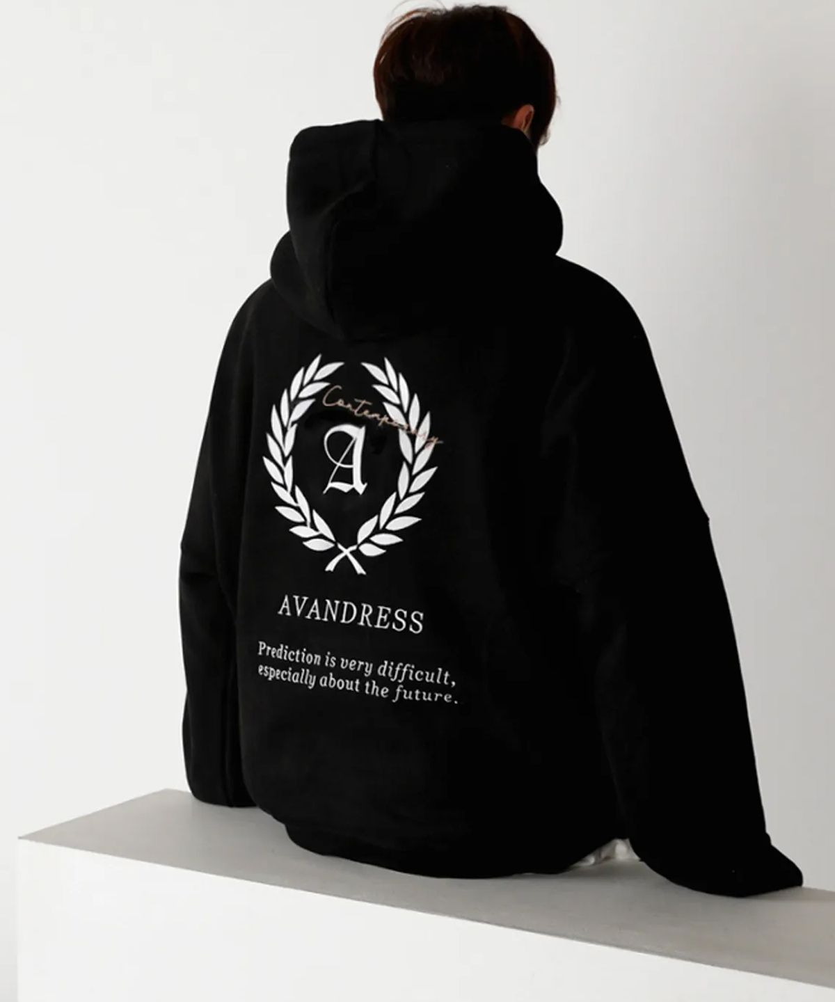어반드레스(AVANDRESS) UNISEX LAUREL OVERSIZED HOODIE PURPLE