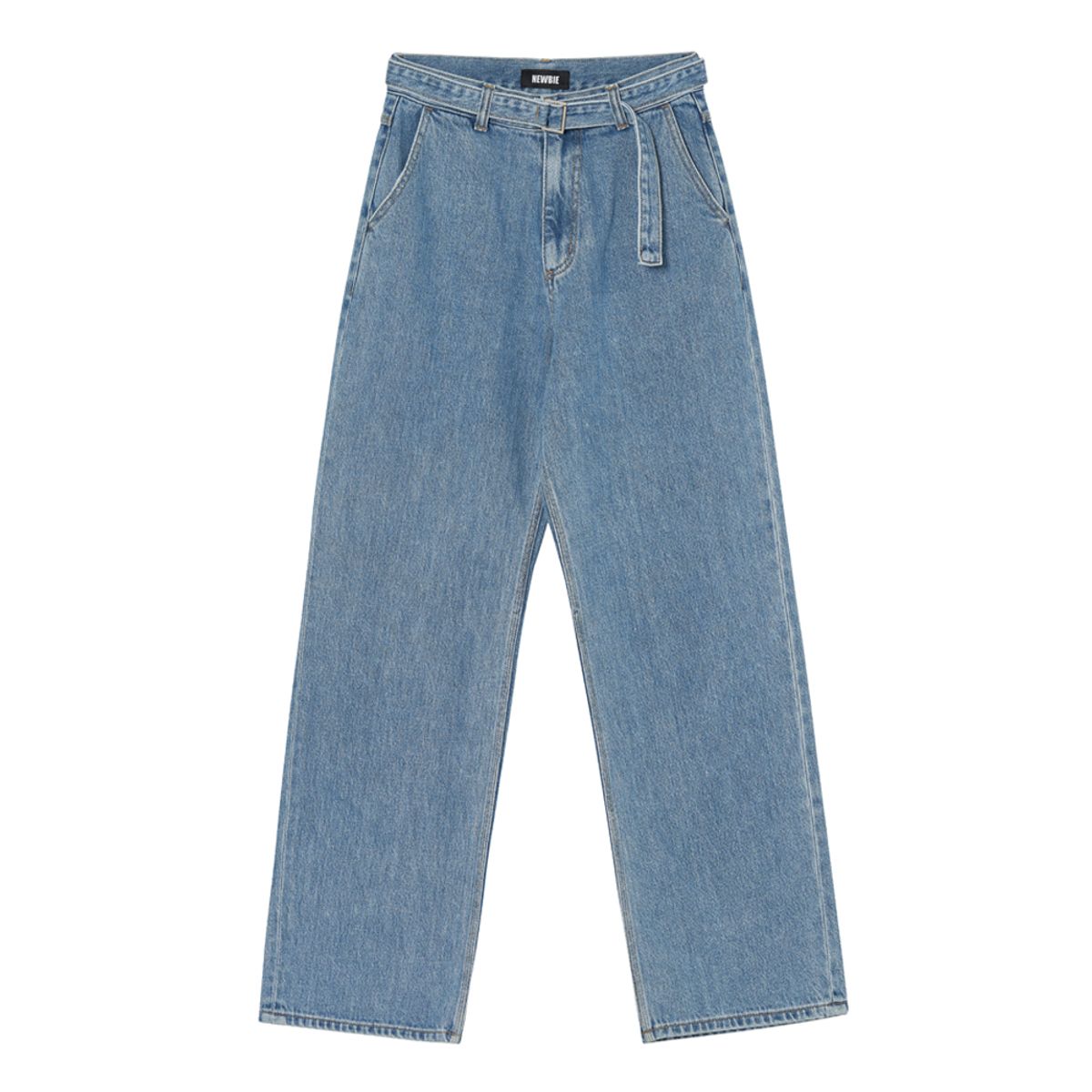 뉴비(NEWBIE) 벨티드스트레이트팬츠(크림)