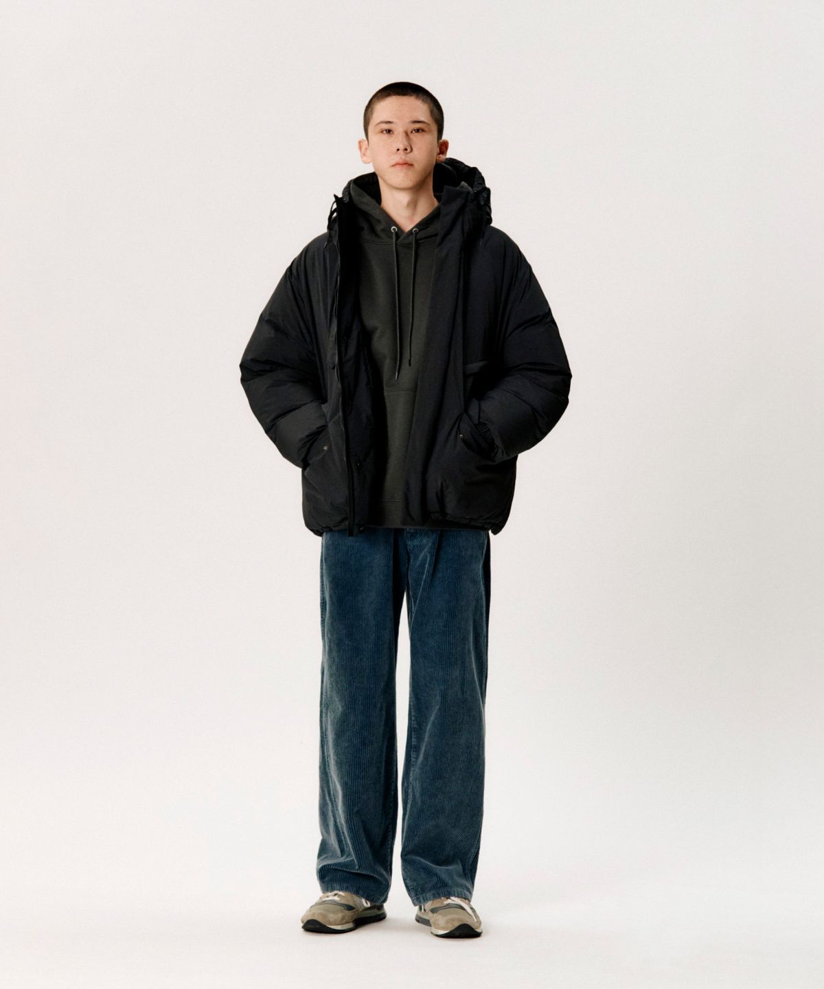 에스피오나지(ESPIONAGE) Dyer Hooded Down Parka Black