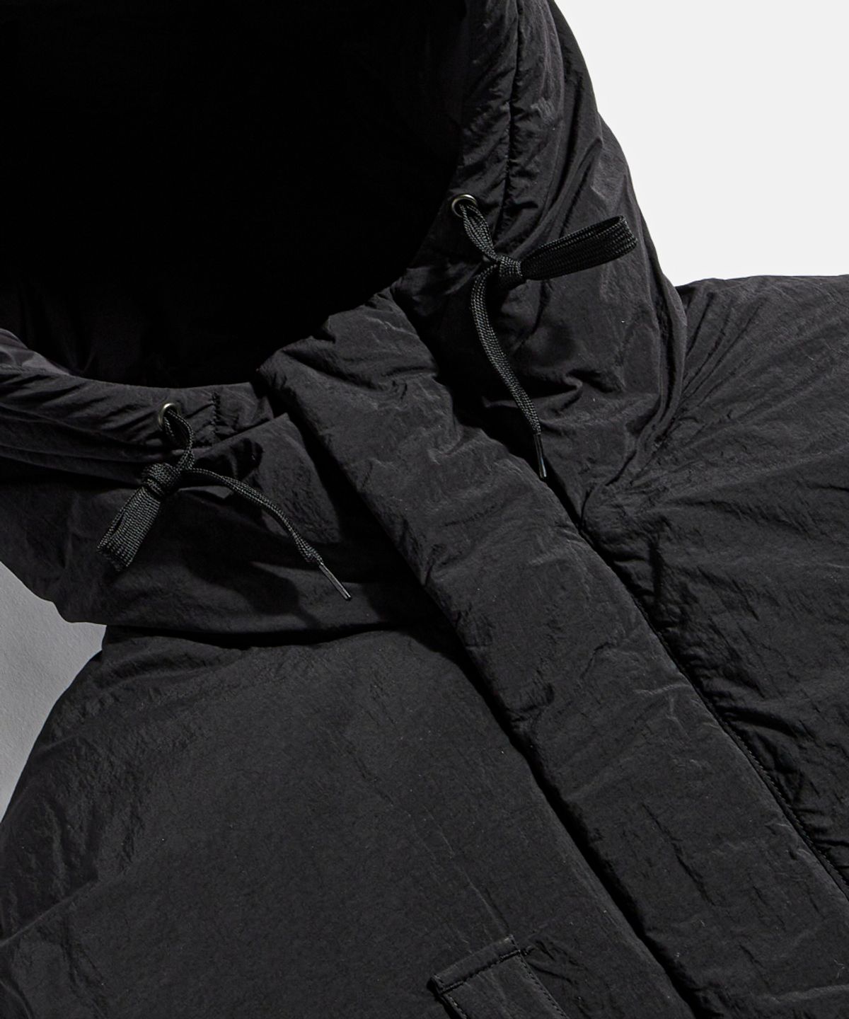 에스피오나지(ESPIONAGE) Dyer Hooded Down Parka Black