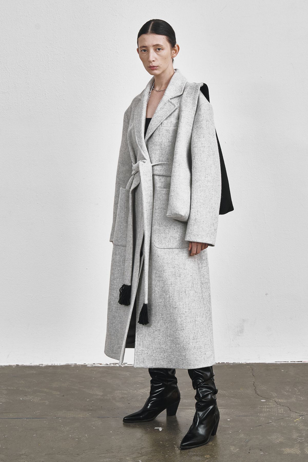이콤마이(ECOMMAE) EVERYDAY WOOL LONG COAT (GRAY)