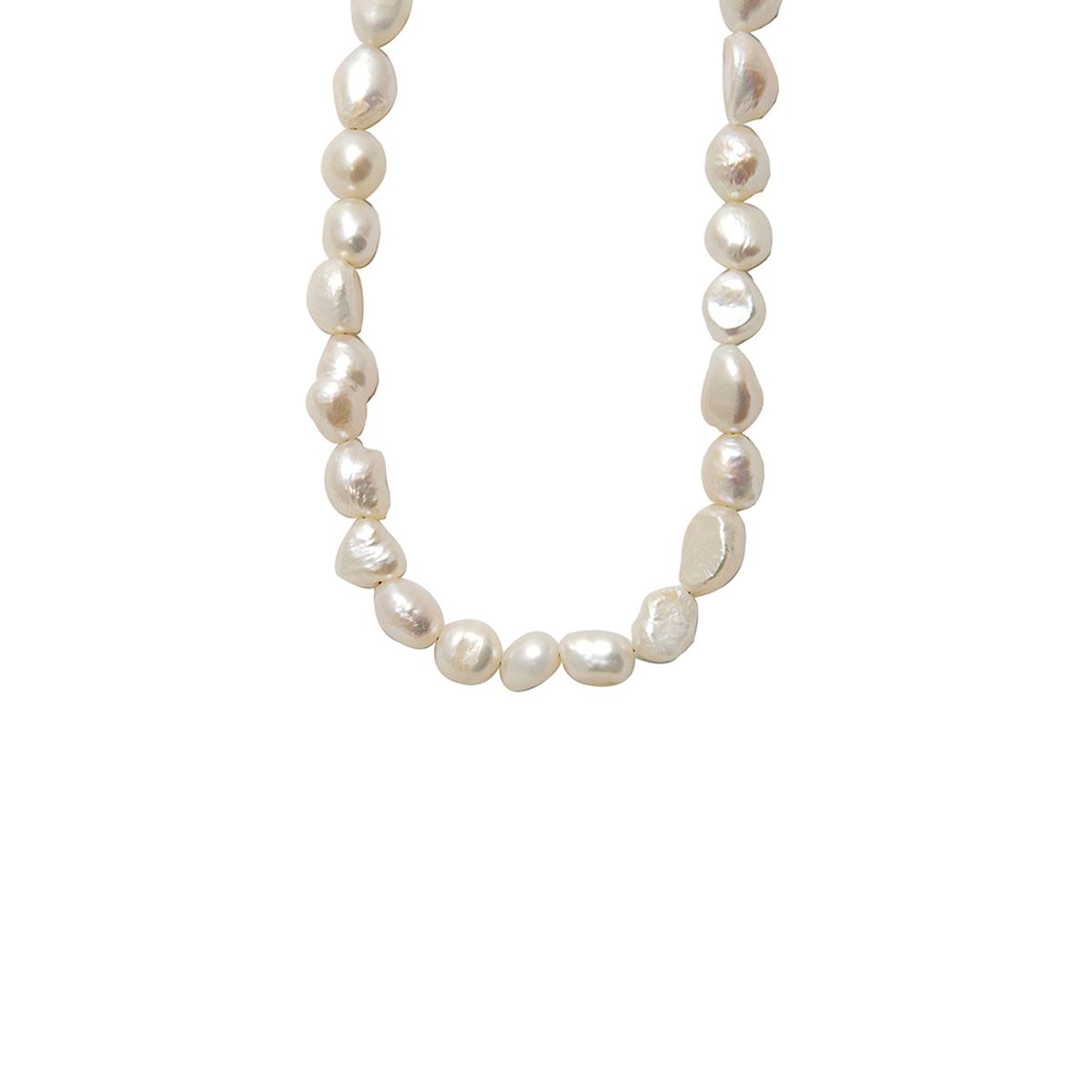 로울(LOWOOL) Suede pearl mix belt necklace