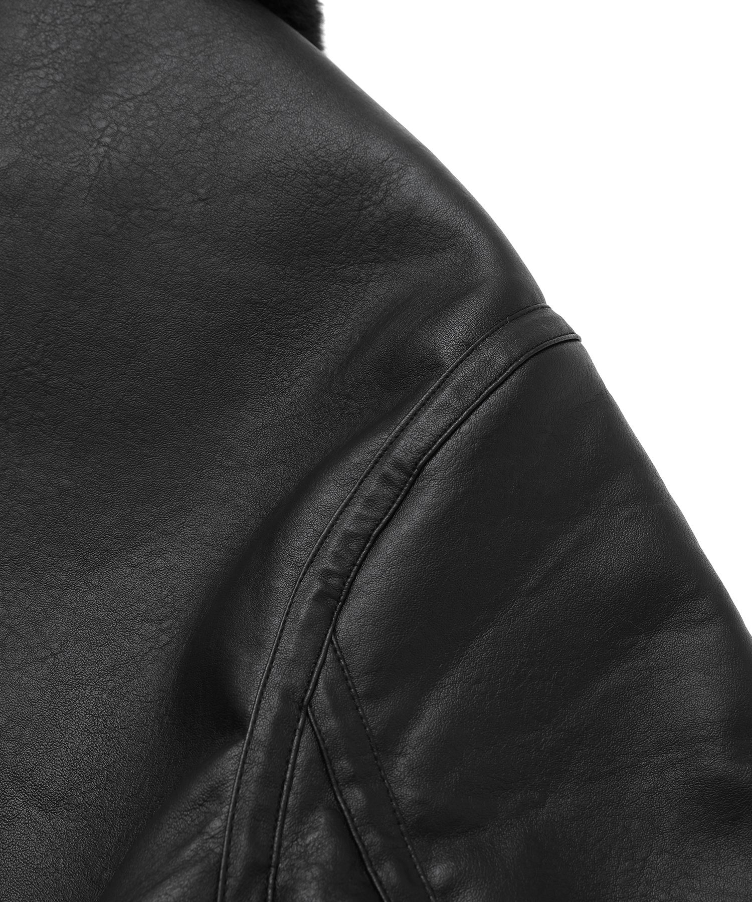 ☆関税込☆SAINTPAIN★SP VEGAN LEATHER SHEARlING JACKE.T★ MUSINSA | SAINTPAIN SP VEGAN LEATHER SHEARLING JACKET- BLACK
