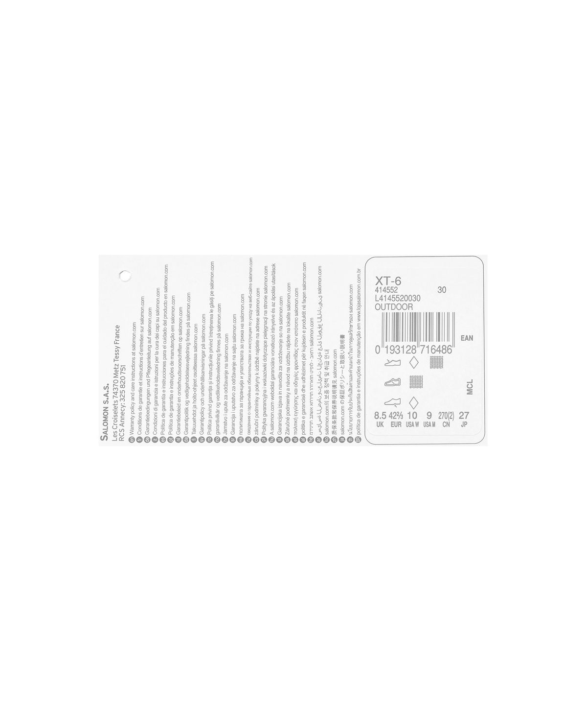 살로몬(SALOMON) XT-6 - 인디아 잉크:사파리:레드 오렌지 / L41455200