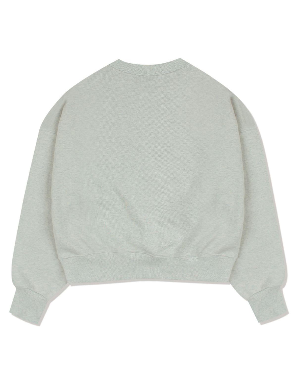라 메종 스튜디오(LA MAISON STUDIO) [기모선택]우먼즈 크롭 베어프렌즈 엠보자수 맨투맨 오트밀(FCB3TS355W)