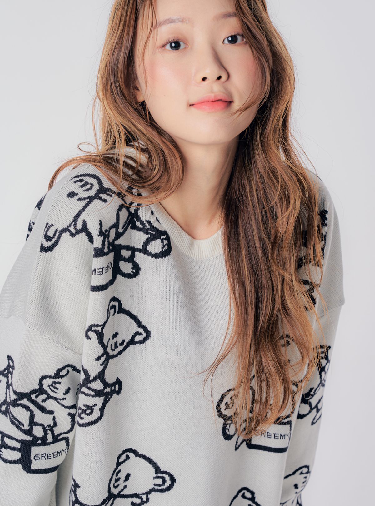 그리미(GREEMY) BEAR KNIT (WHITE)