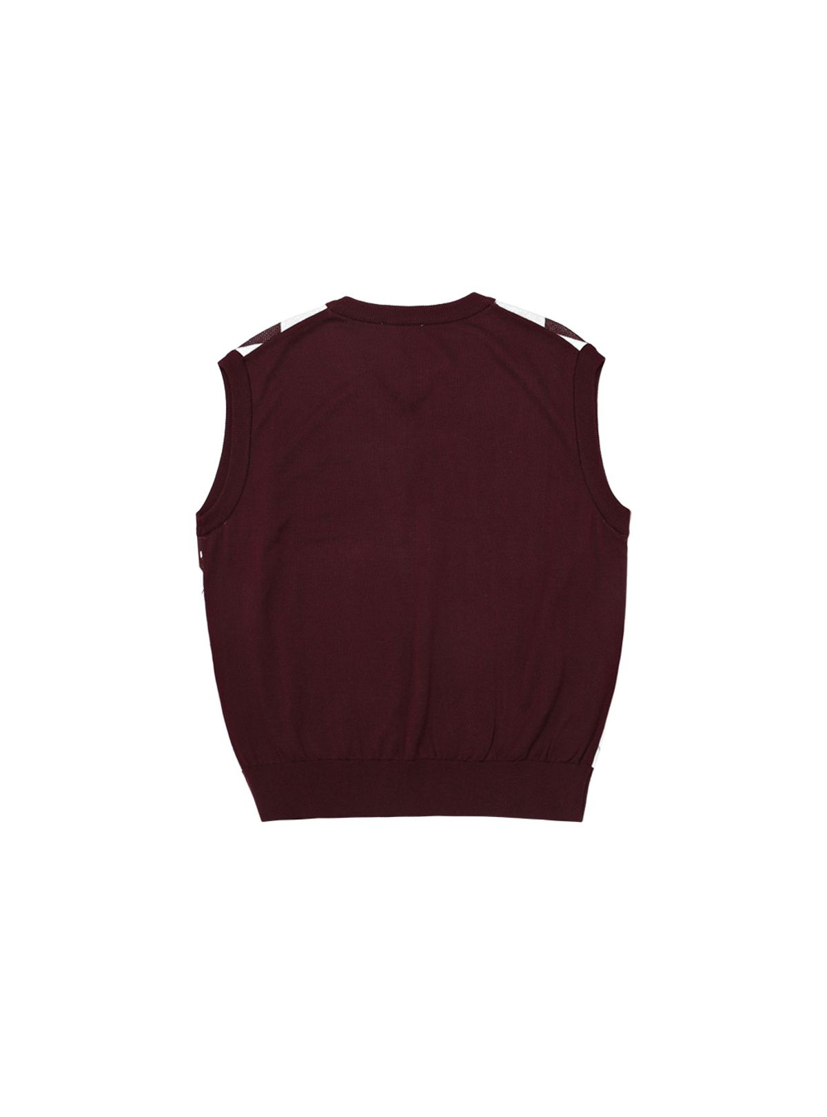 그리미(GREEMY) ARGYLE KNIT VEST(BURGUNDY)