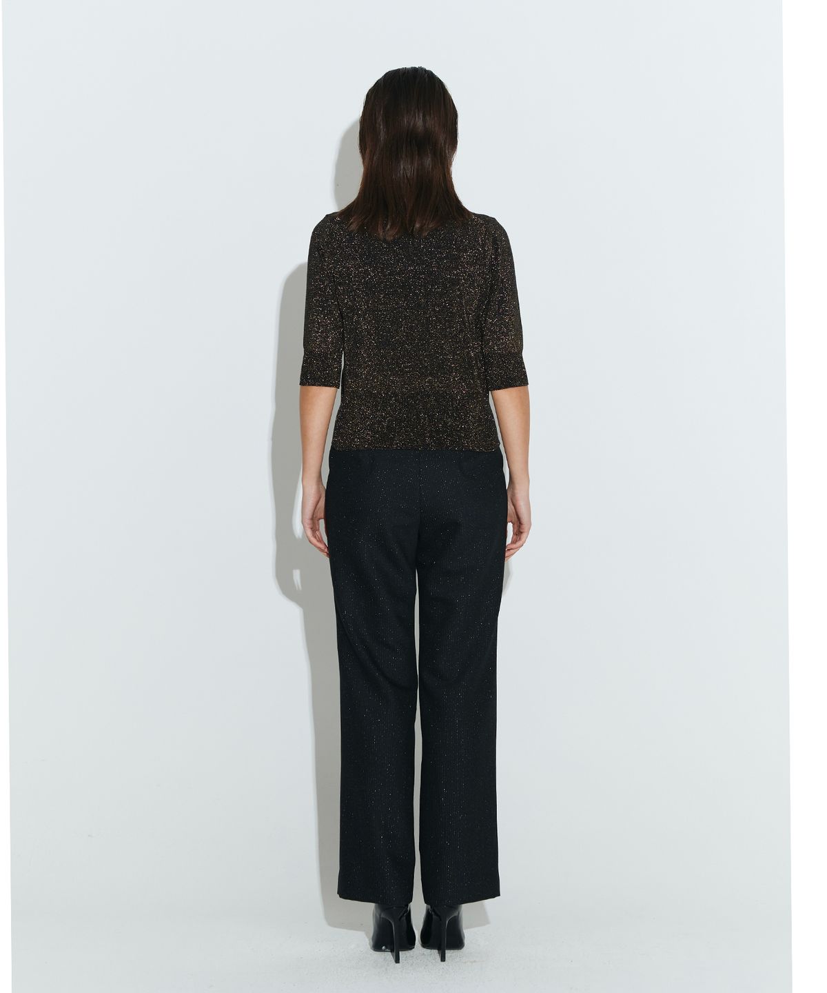 채뉴욕(CHAENEWYORK) Swarovski Knit Collar Top [Gold]