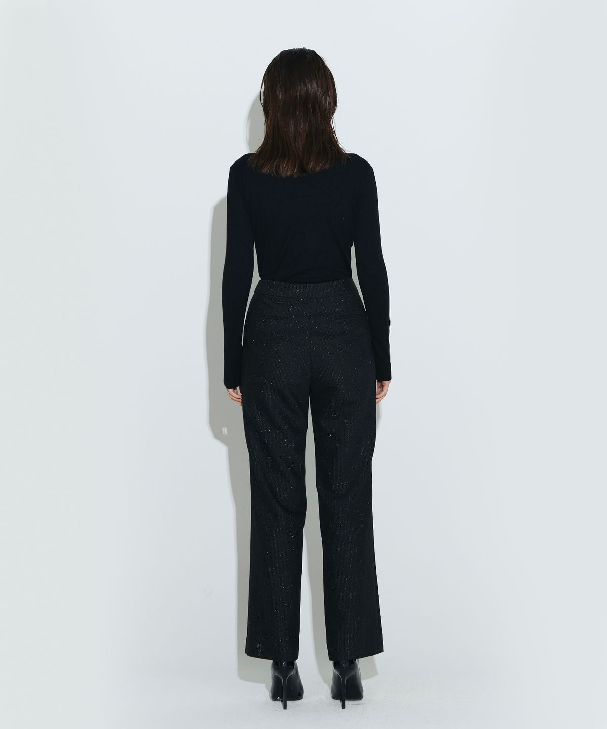 채뉴욕(CHAENEWYORK) Semi Bootcut Trouser [Black Gold]