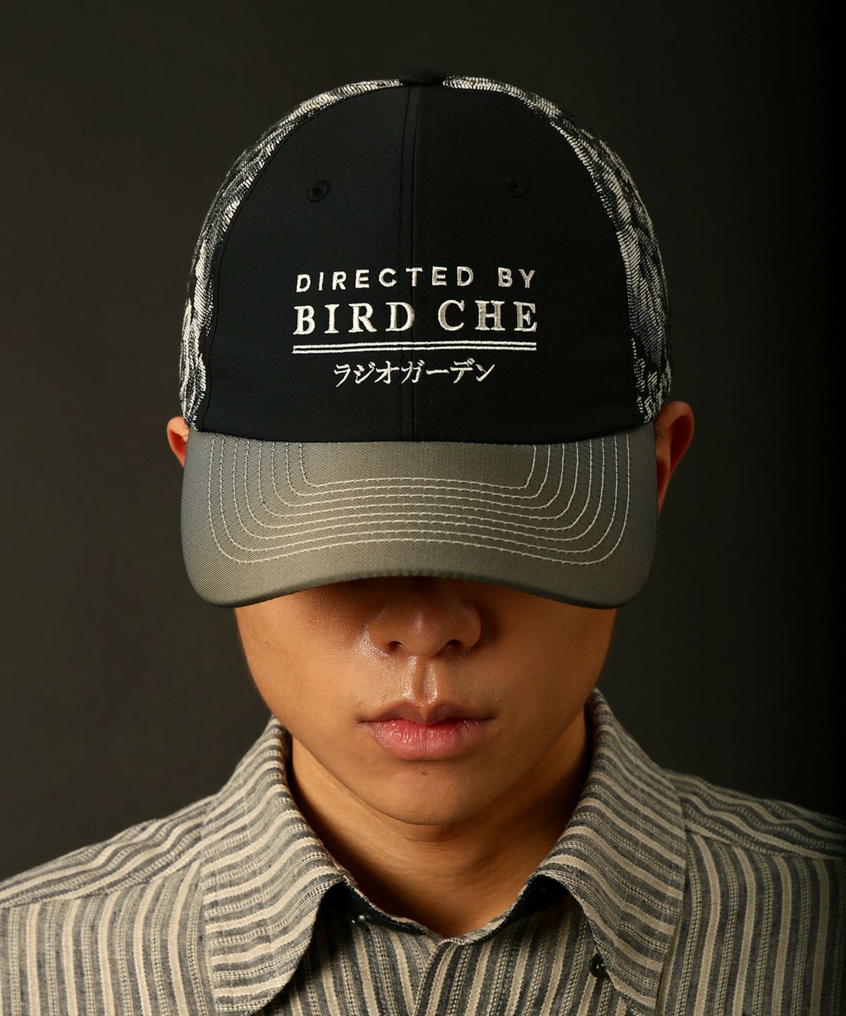 버드 체(BIRD CHE) BLACK COTTON MATCH FLOWER JACQUARD CAP