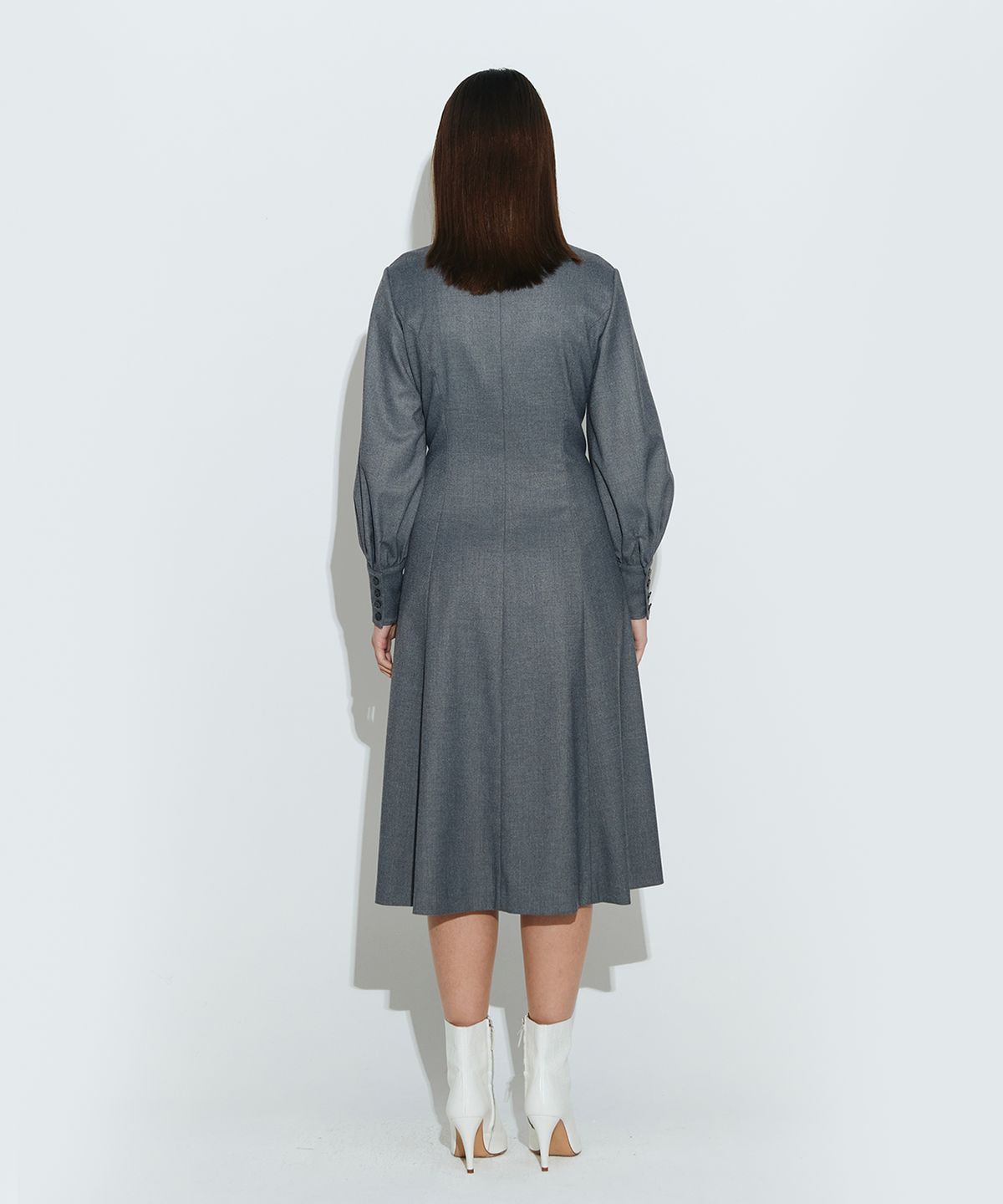 채뉴욕(CHAENEWYORK) Corset Flare Dress [Grey]