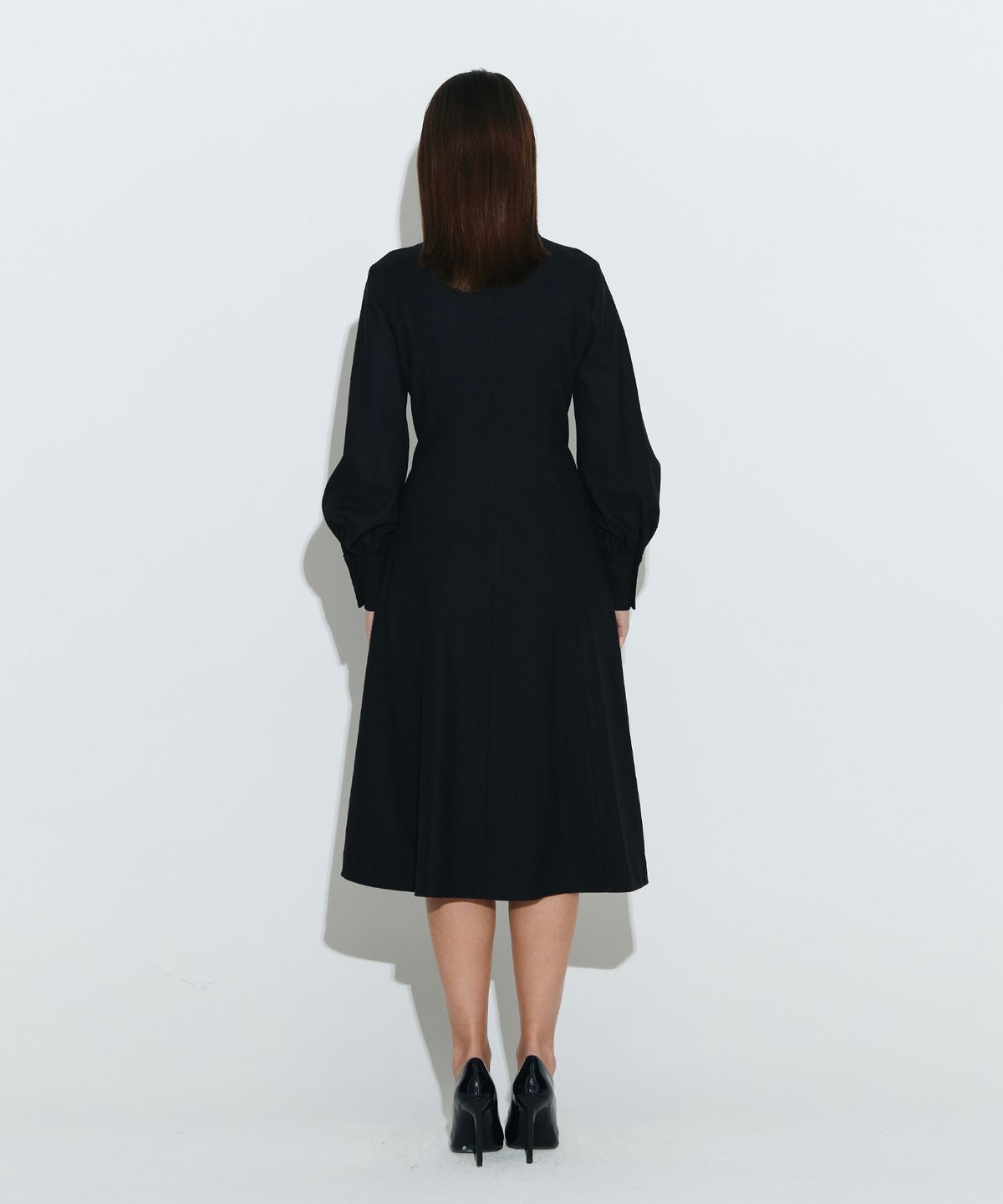 채뉴욕(CHAENEWYORK) Corset Flare Dress [Black]