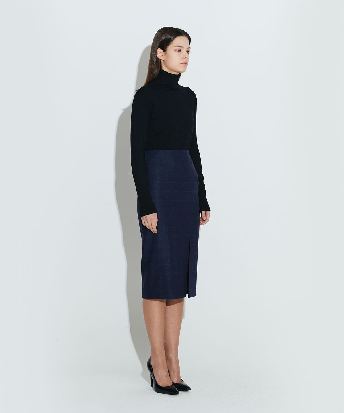 채뉴욕(CHAENEWYORK) The Boss Wool skirt [Navy]