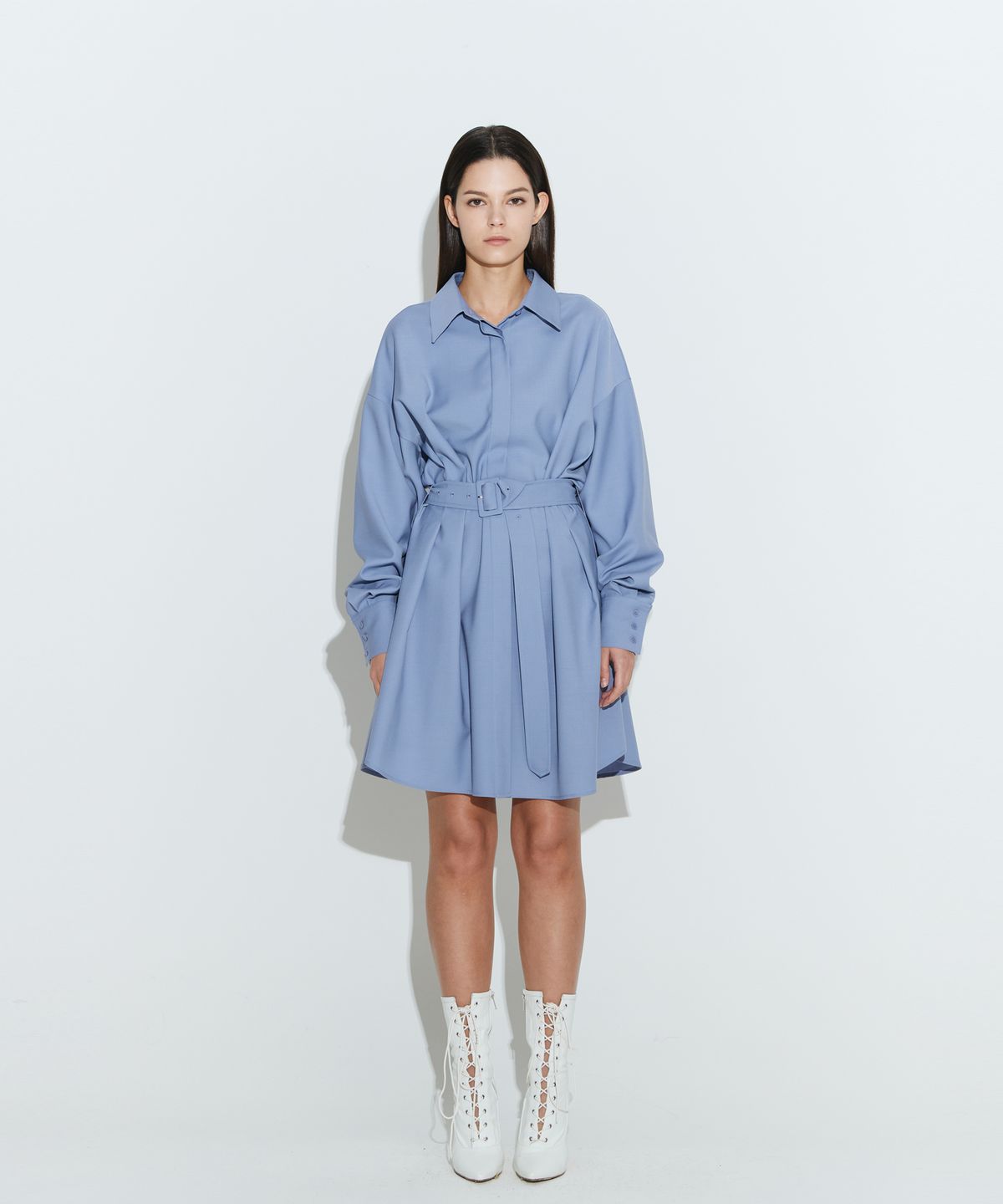 채뉴욕(CHAENEWYORK) The Boss Long Wool Dress [Sora]