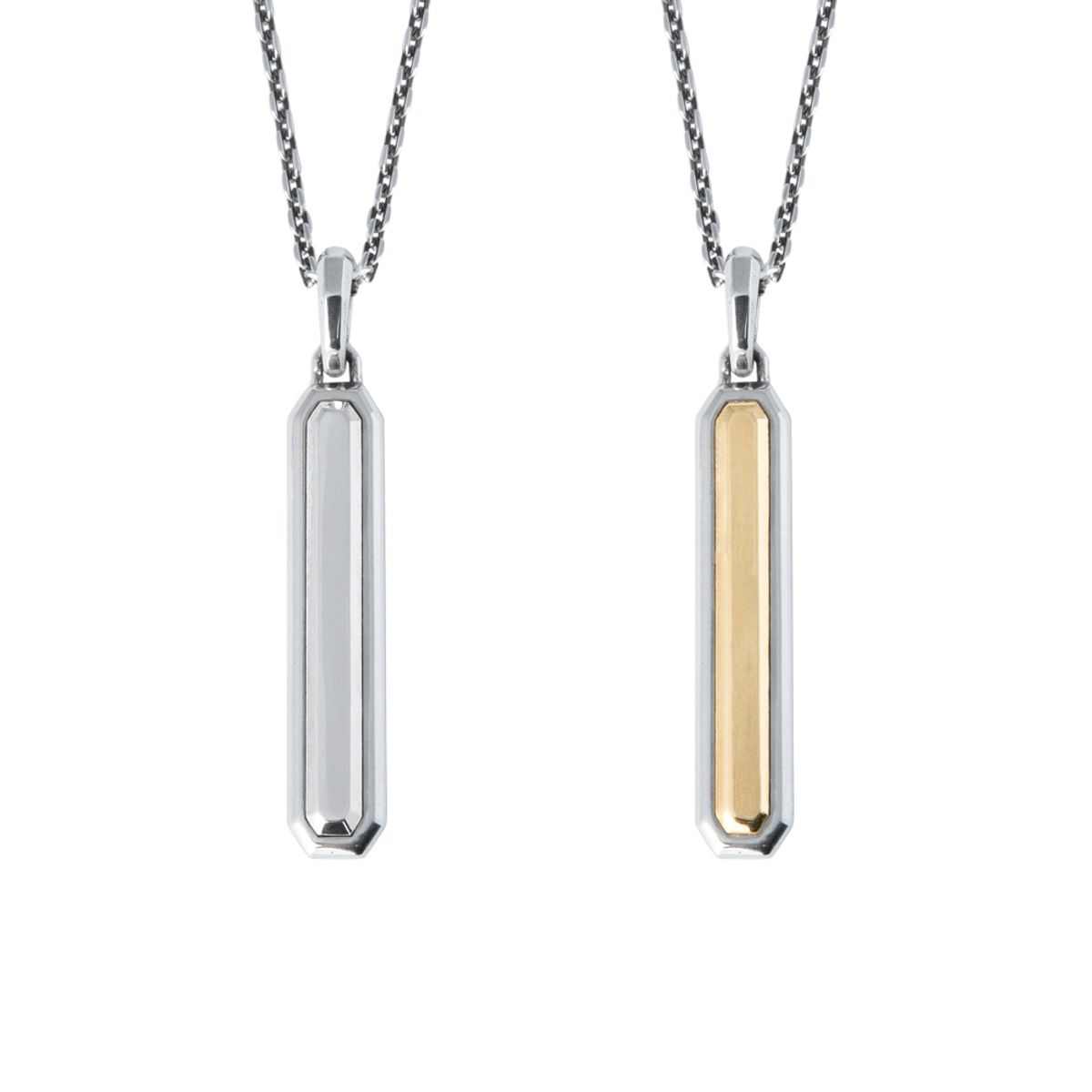 스팅925(STING925) 2-Sided Emerald Cut Stick Pendant
