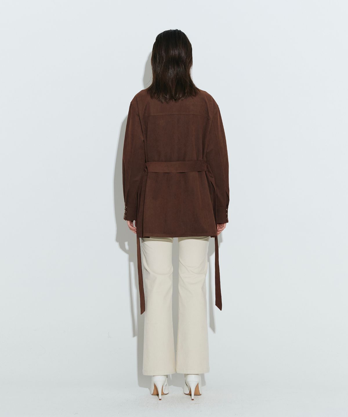 채뉴욕(CHAENEWYORK) Jennifer Oversize Belted Shirts [Brown]