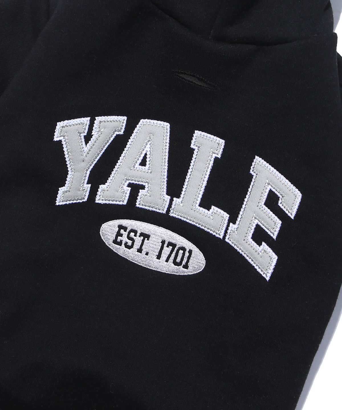 예일(YALE) 투톤아치 도기 후드_블랙