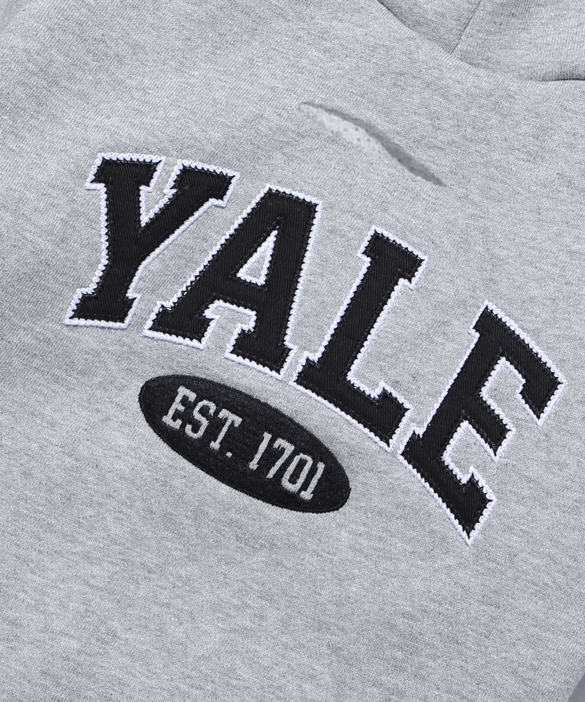 예일(YALE) 투톤아치 도기 후드_그레이