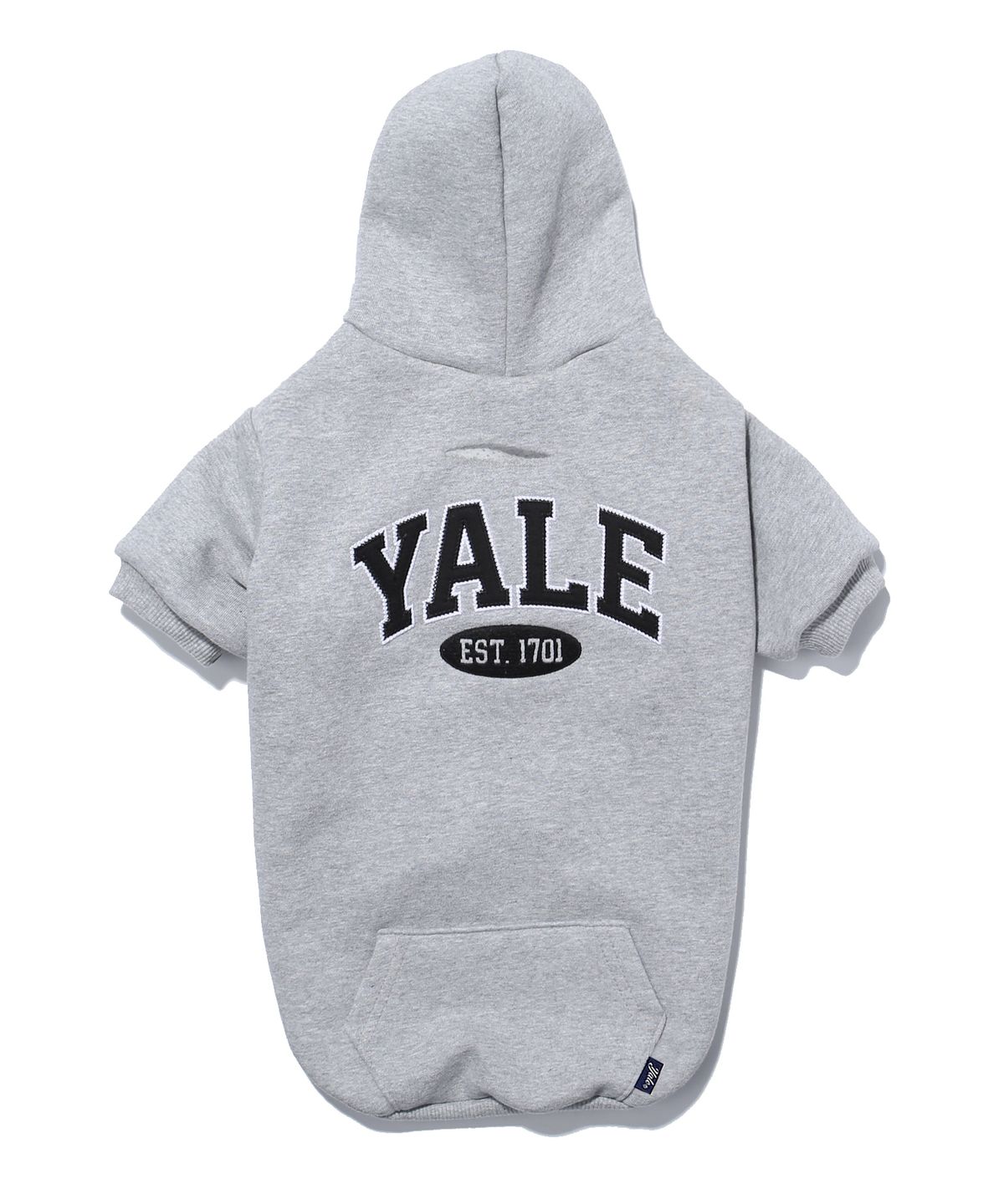 예일(YALE) 투톤아치 도기 후드_그레이
