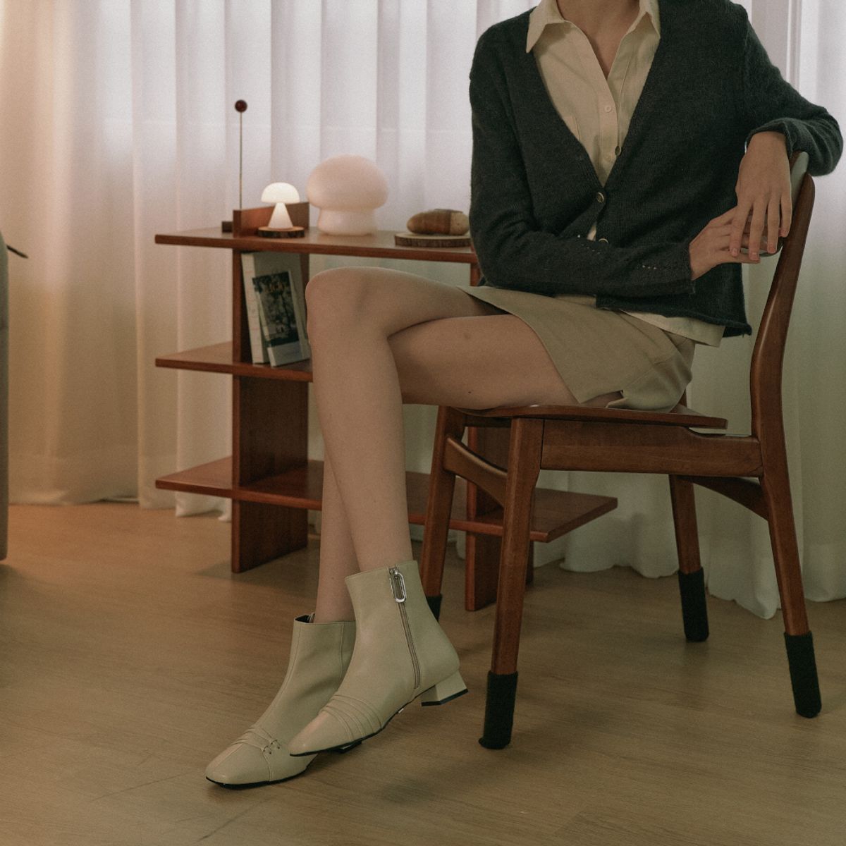 케리제이드(KERRIJADE) Inner Comb Boots_Ivory