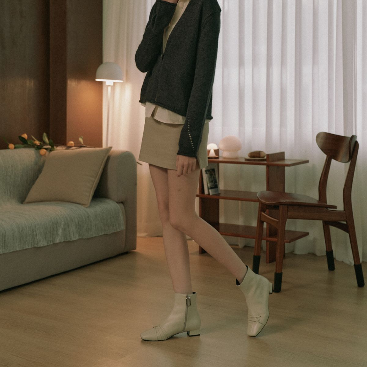 케리제이드(KERRIJADE) Inner Comb Boots_Ivory