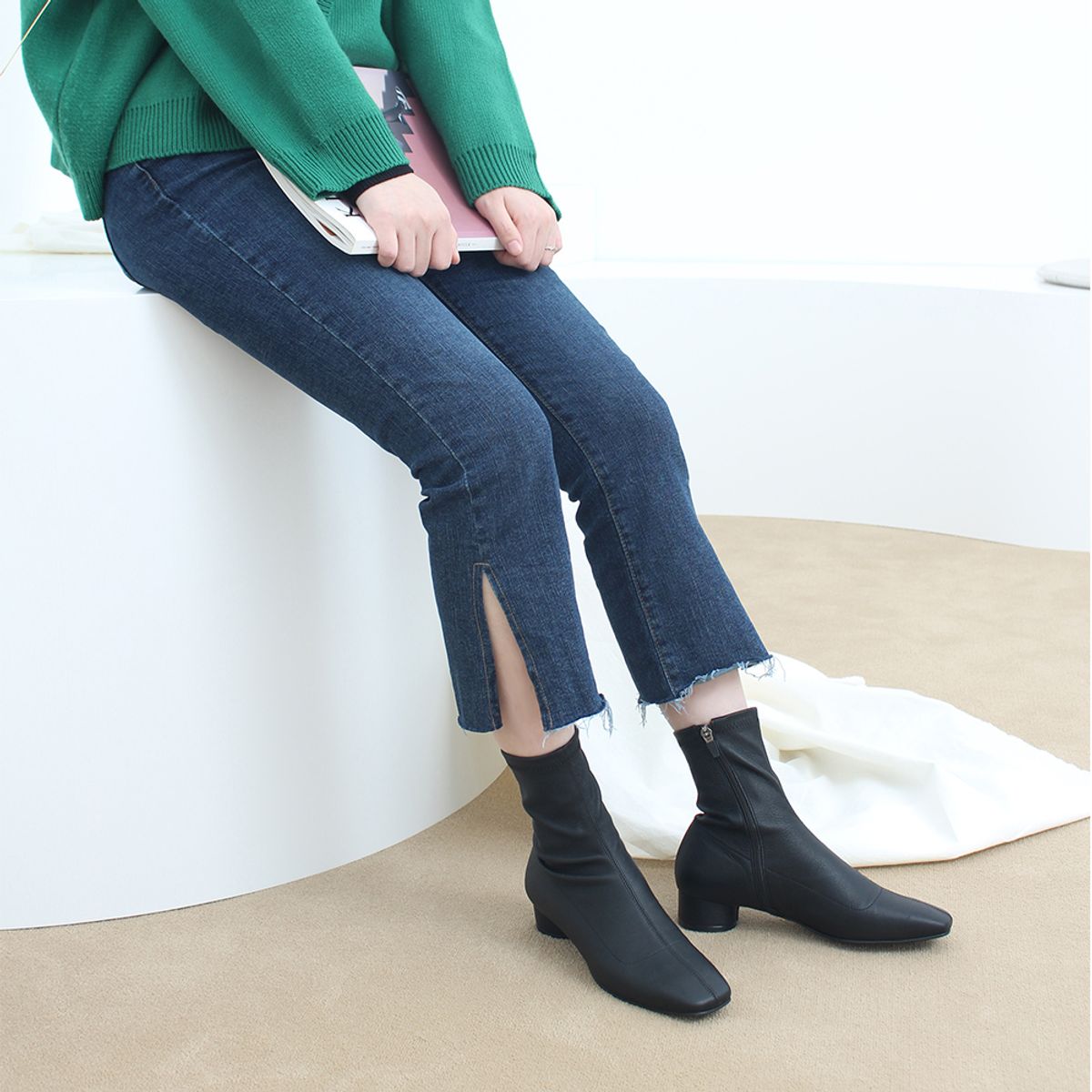케리제이드(KERRIJADE) Flat Socks Boots_3 Color