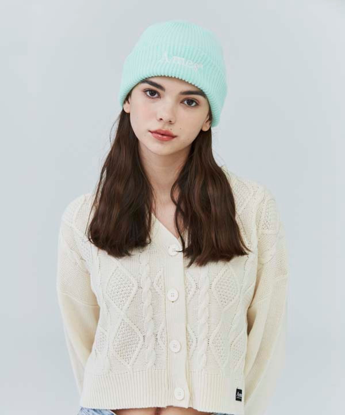 아메스 월드와이드(AMES-WORLDWIDE) BASIC LOGO BEANIE MINT