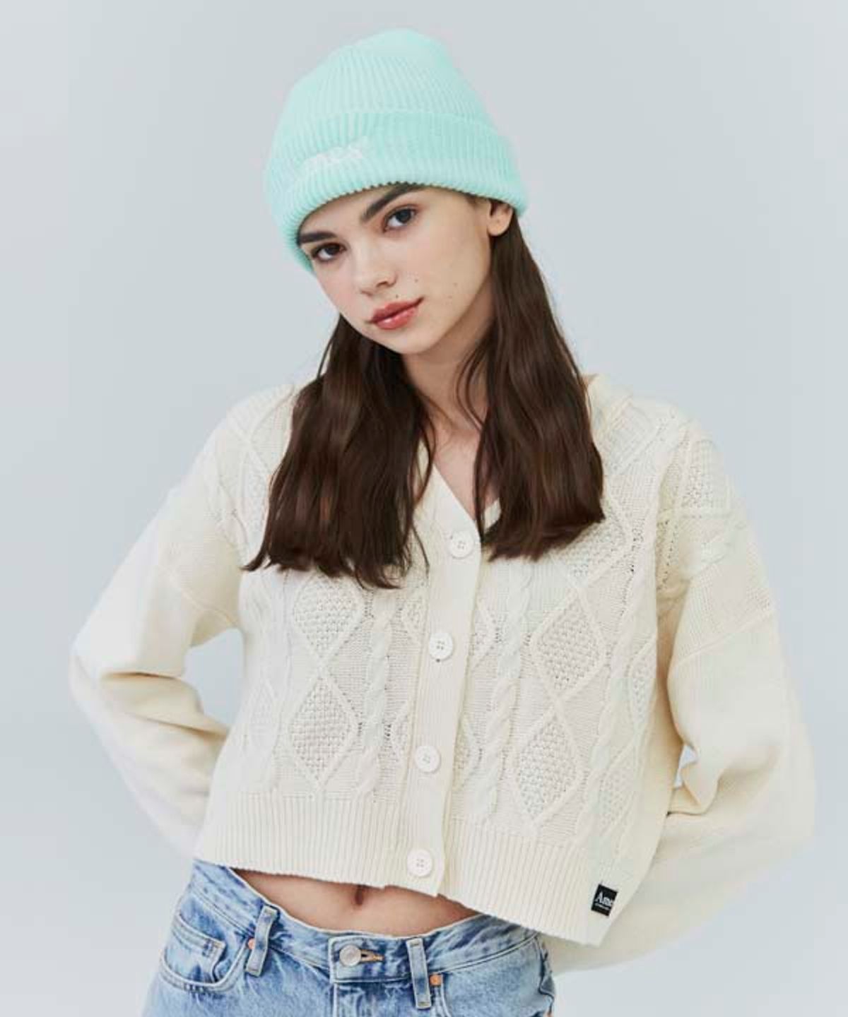 아메스 월드와이드(AMES-WORLDWIDE) BASIC LOGO BEANIE MINT