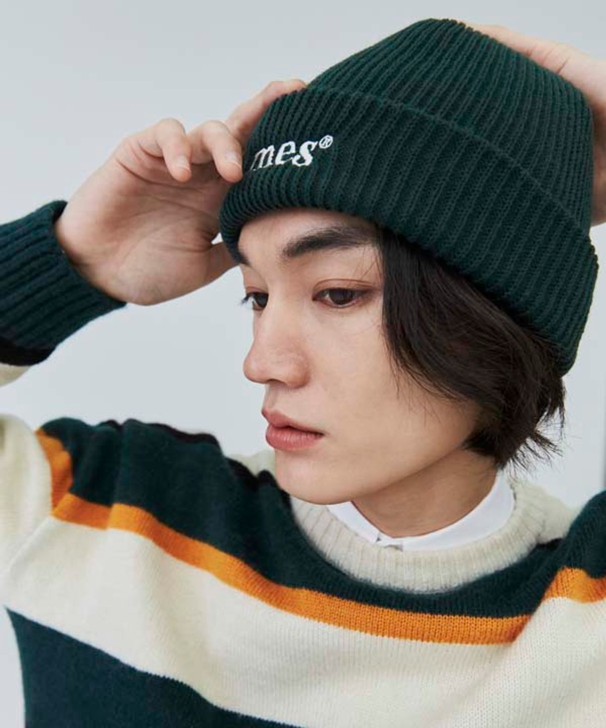 아메스 월드와이드(AMES-WORLDWIDE) BASIC LOGO BEANIE GREEN