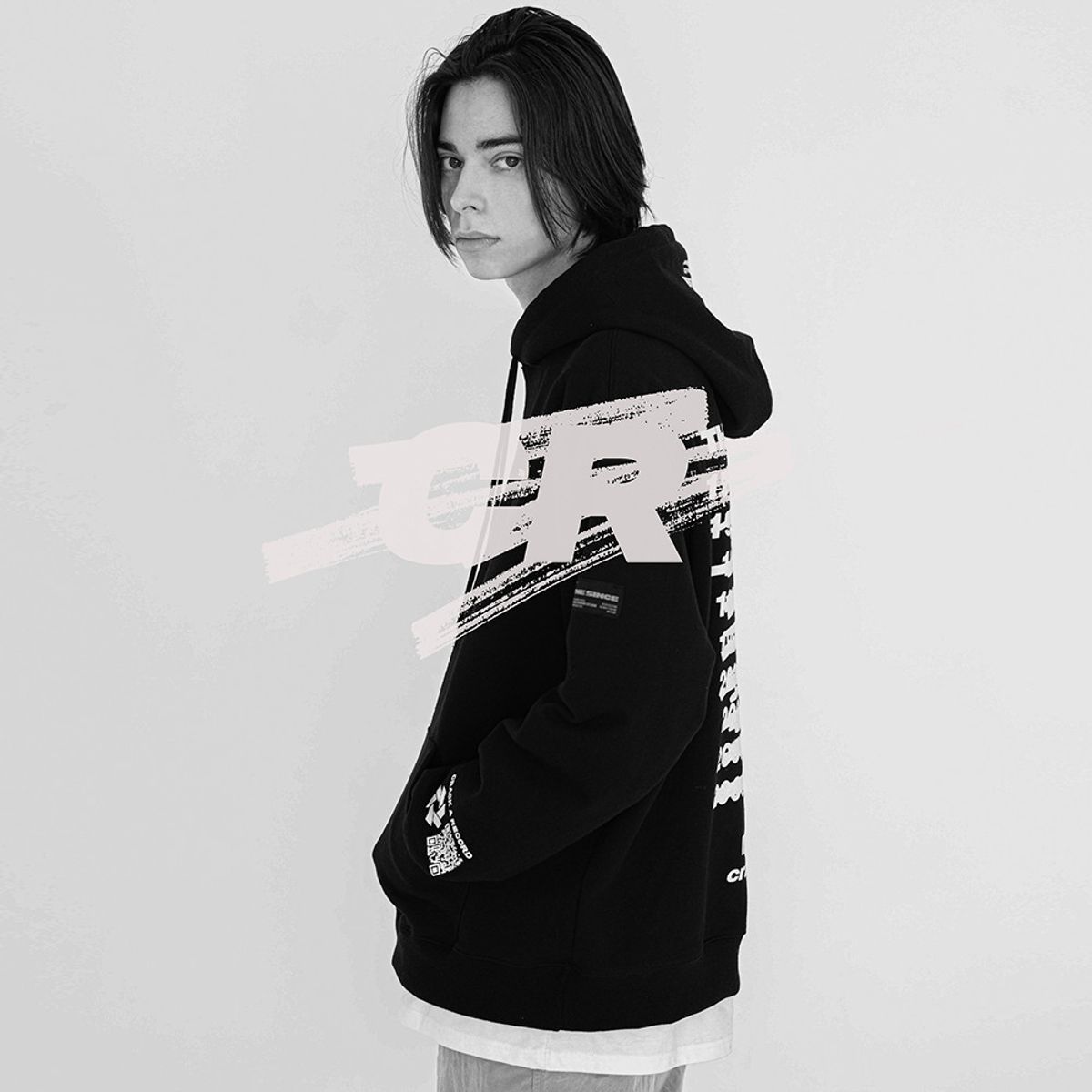 더신스(THE SINCE) CR 9.58s x QR hoodie
