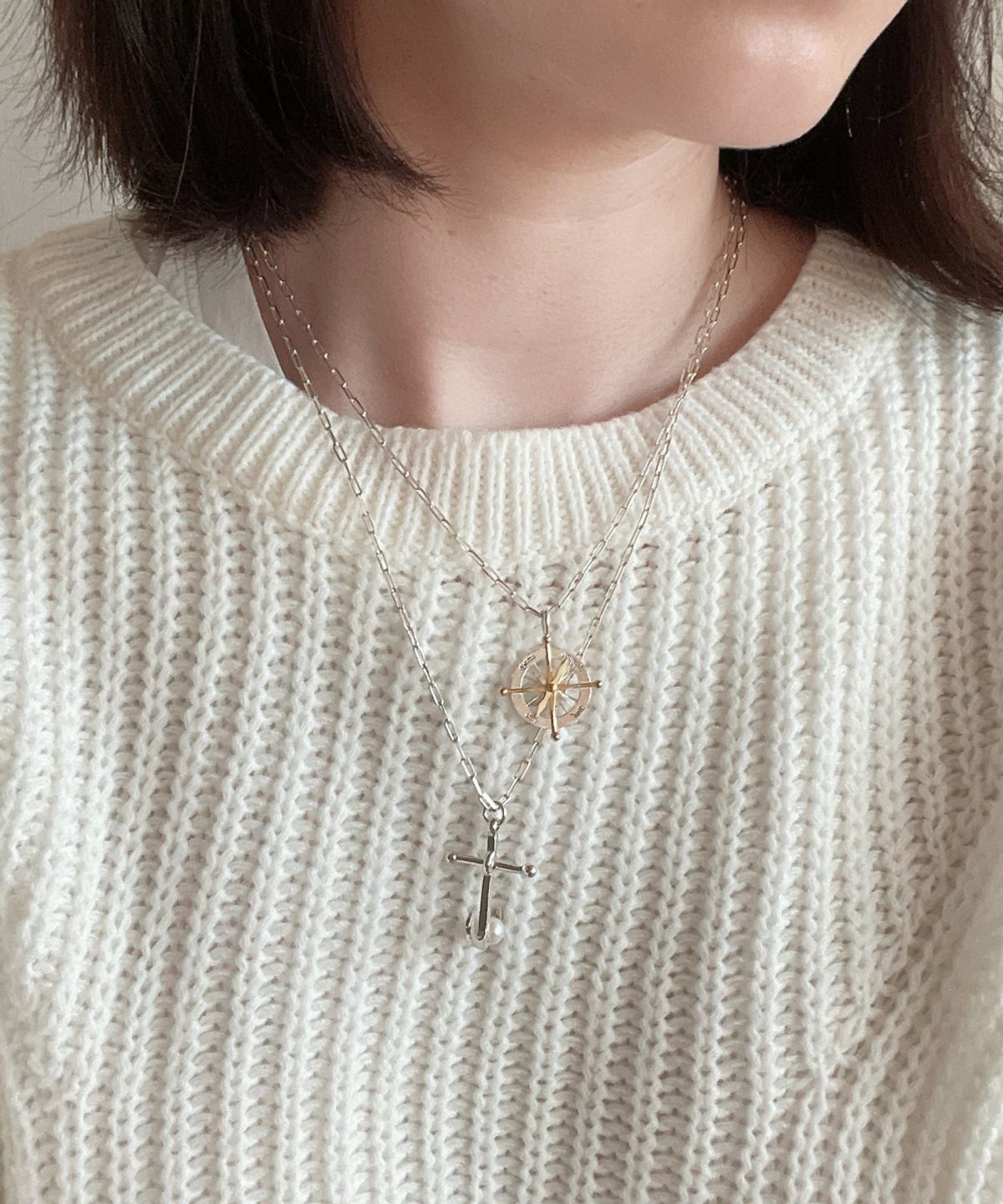 엘리오나(ELYONA) Skewered Anchor Necklace (닻목걸이)