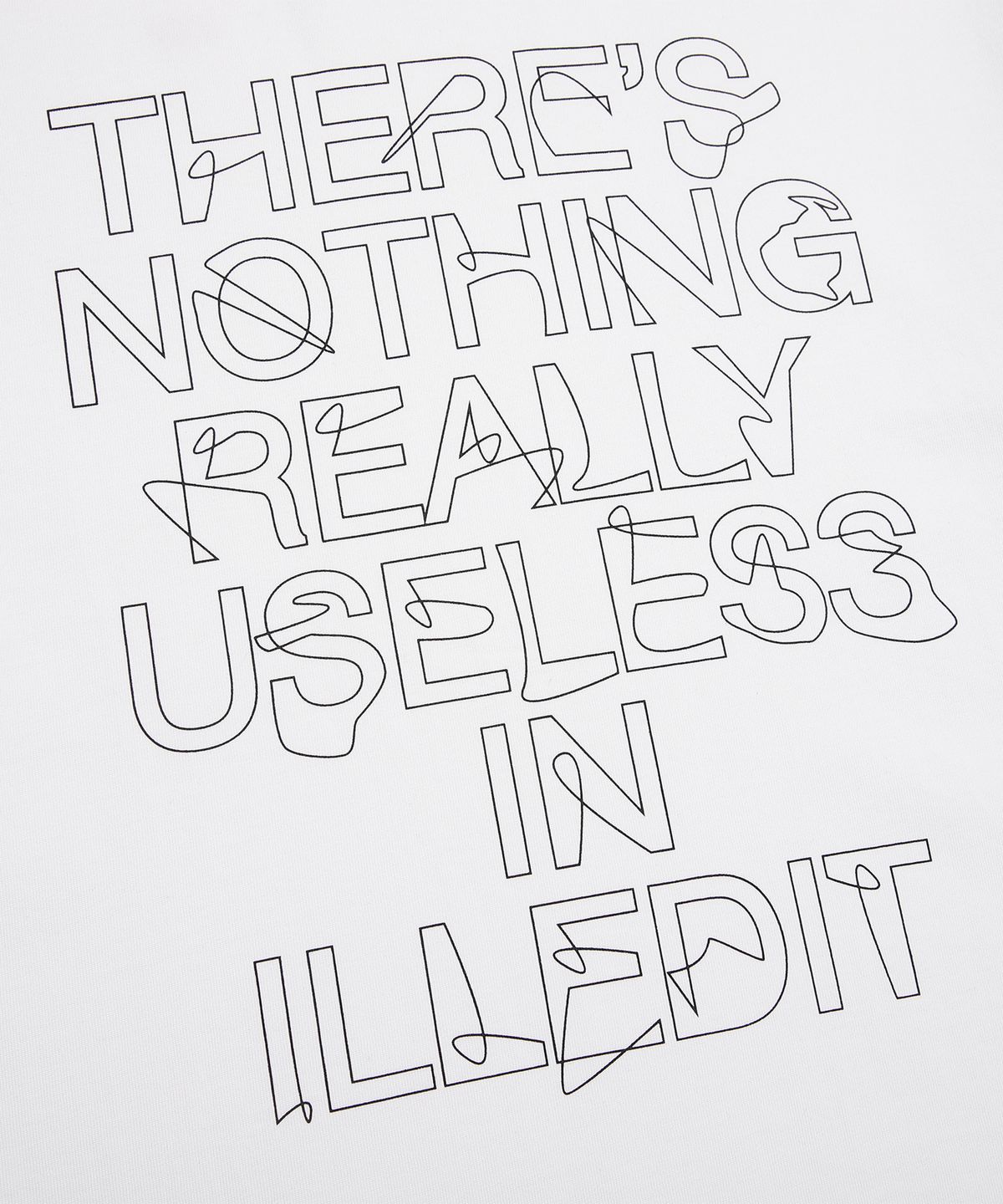 일레딧(ILLEDIT) PRICE TAG POINT T-SHIRT WHITE