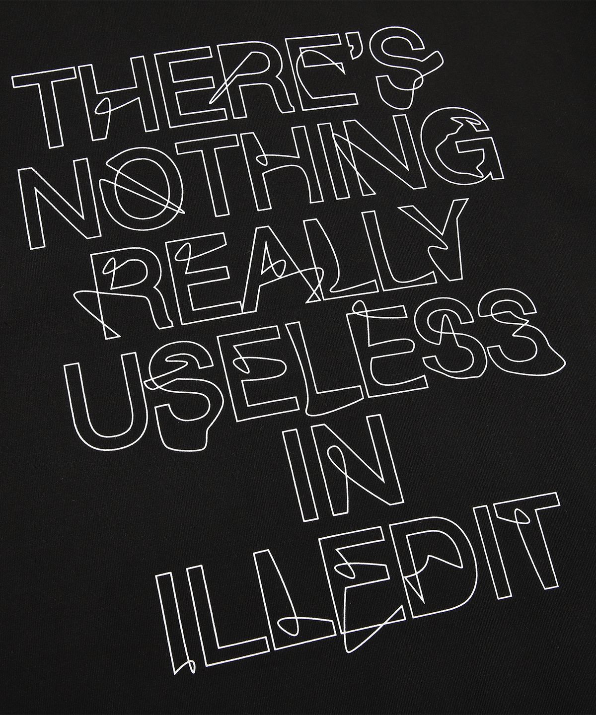 일레딧(ILLEDIT) PRICE TAG POINT T-SHIRT BLACK