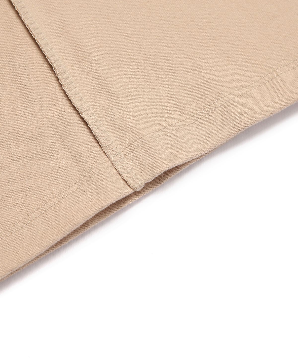 일레딧(ILLEDIT) HALF CUTTING T-SHIRT BEIGE