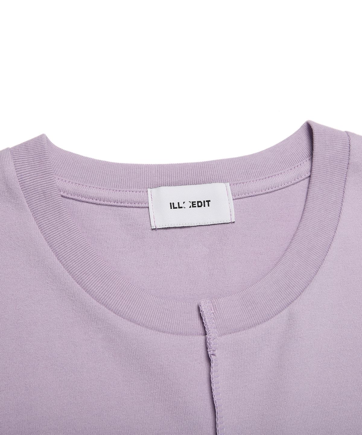 일레딧(ILLEDIT) HALF CUTTING T-SHIRT LAVENDER