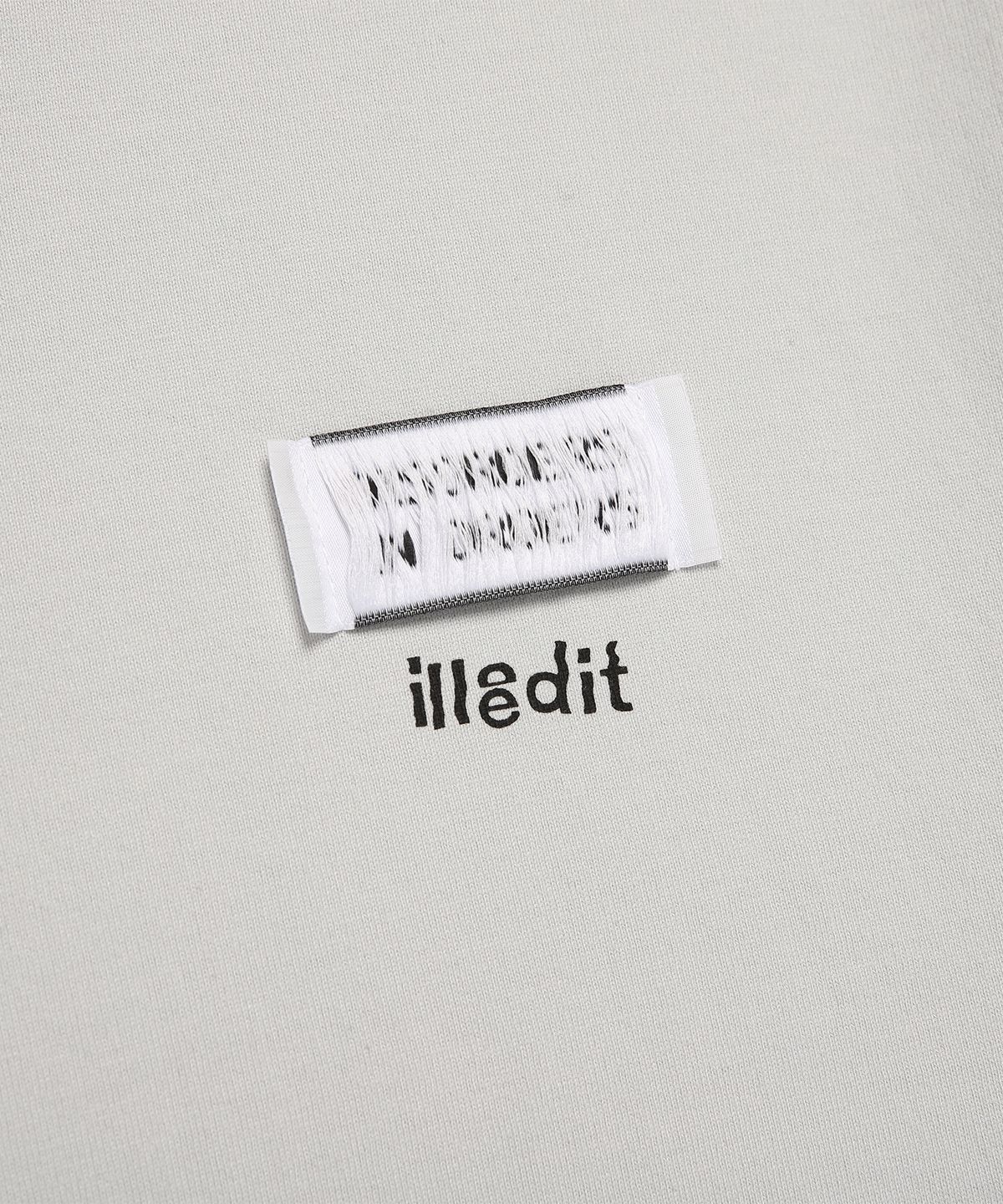일레딧(ILLEDIT) HALF CUTTING T-SHIRT GREY