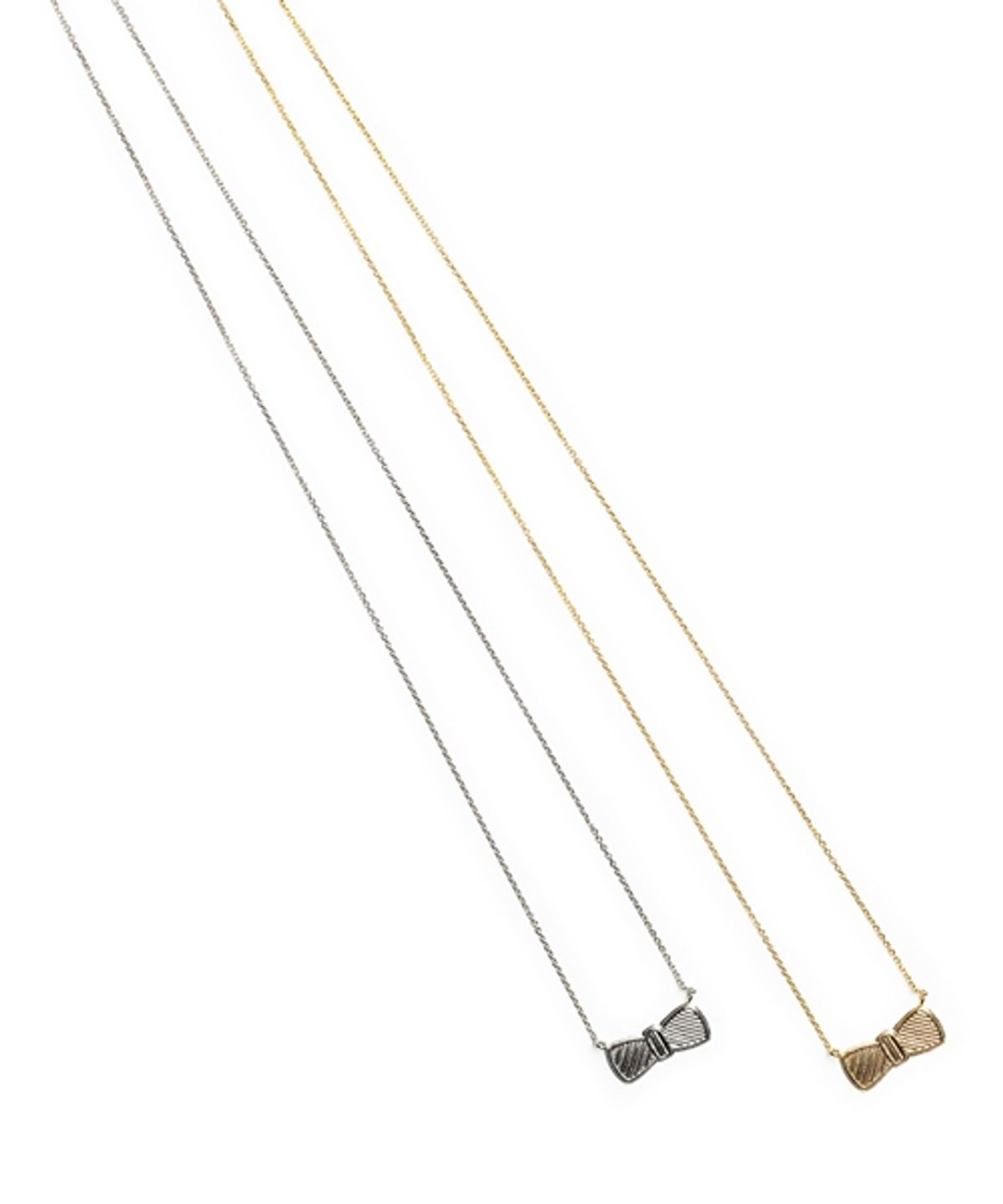 봉보(BONBEAU) Morris bowtie pendant silver gold Necklace 모리스 보타이 팬던트 실버 골드 체인 목걸이