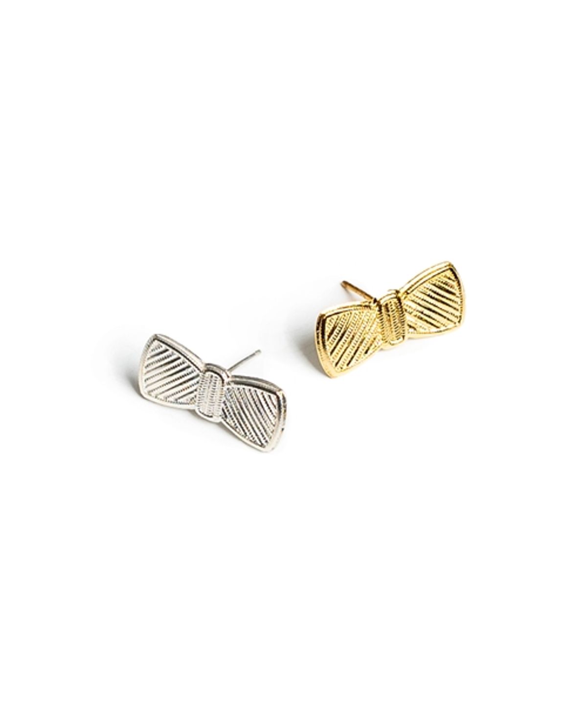 봉보(BONBEAU) Morris bowtie silver gold pin Earrings 모리스 보타이 925실버 골드 은침 귀걸이