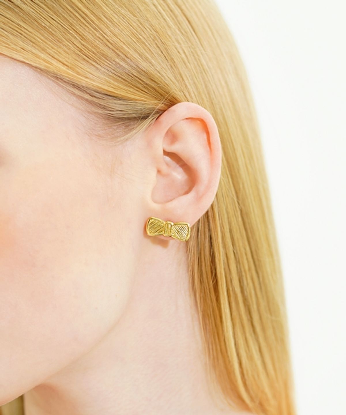 봉보(BONBEAU) Morris bowtie silver gold pin Earrings 모리스 보타이 925실버 골드 은침 귀걸이