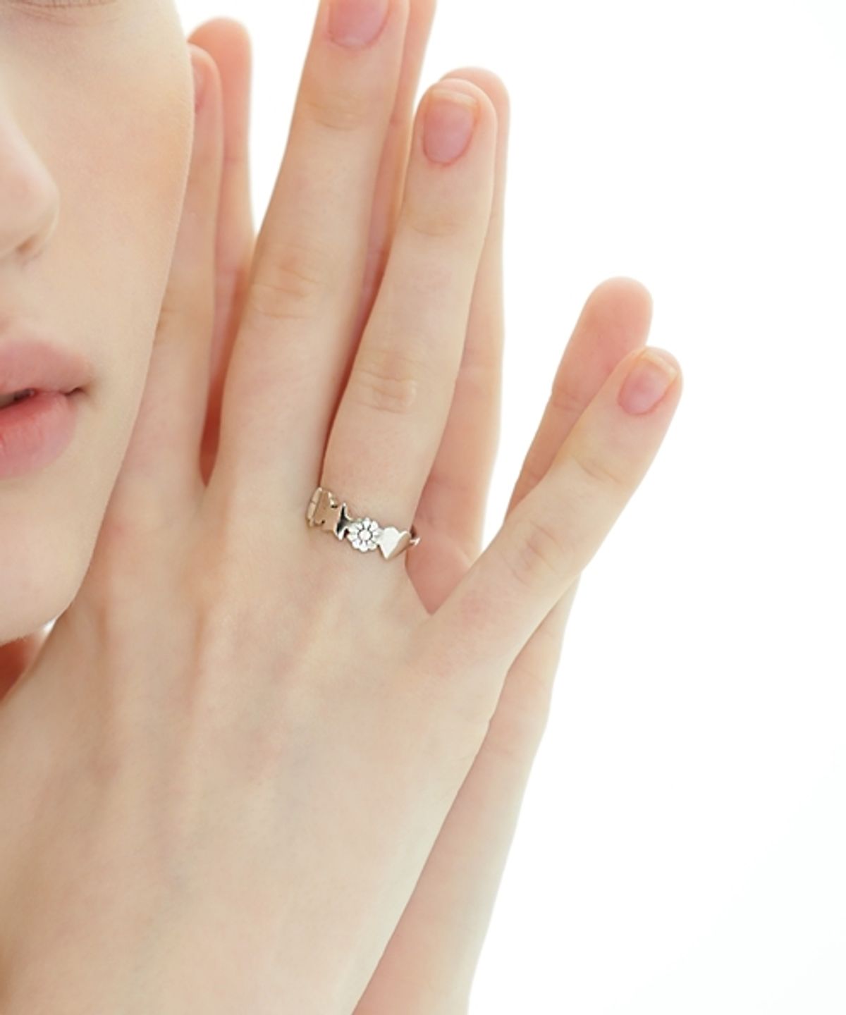 봉보(BONBEAU) Luckyme motives silver gold Ring 럭키미 모티브 925실버 골드 반지