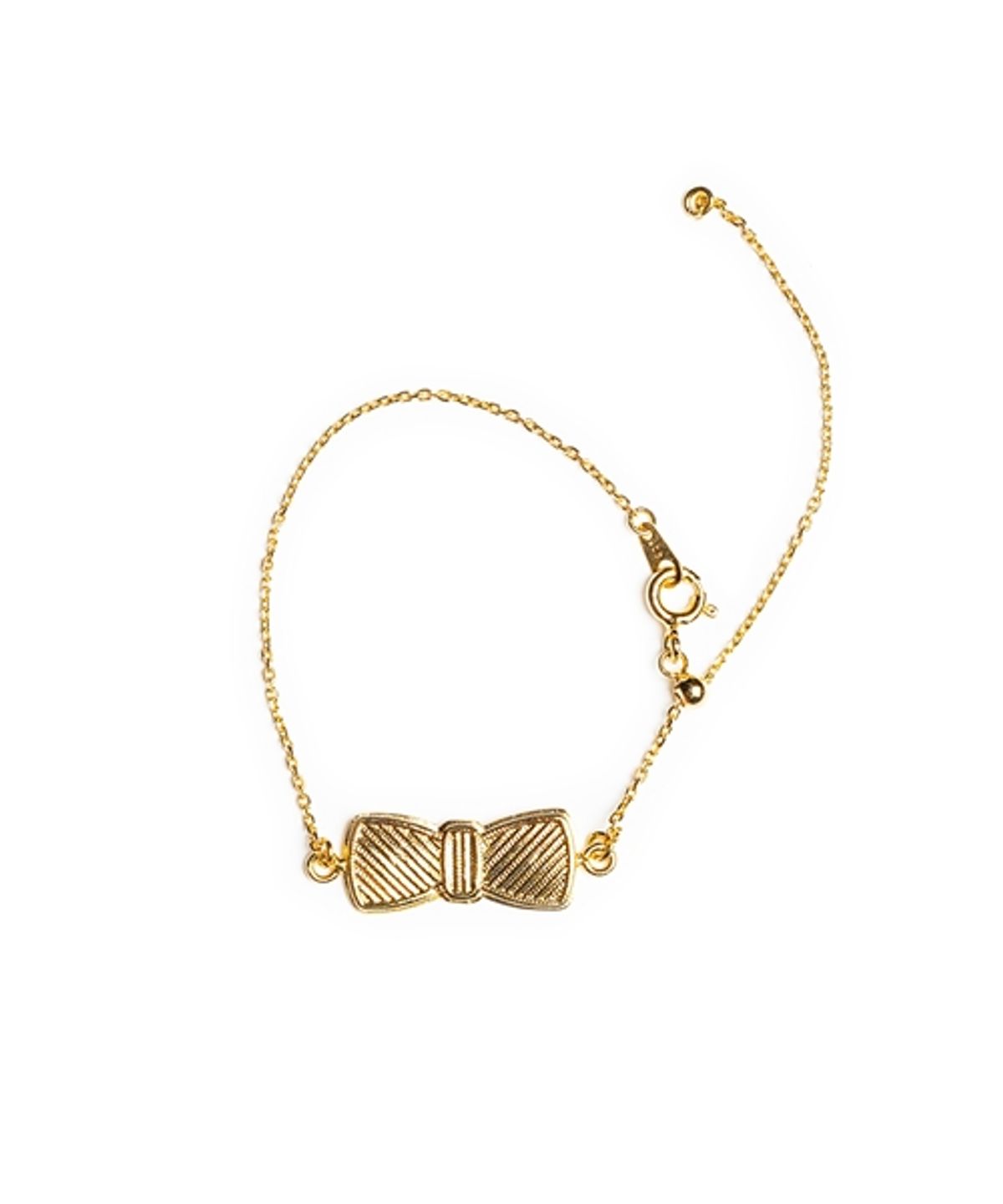 봉보(BONBEAU) Morris bowtie pendant gold plating Bracelet 모리스 보타이 팬던트 도금 체인 팔찌